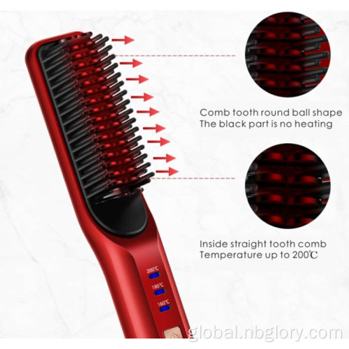 Hair Straightener Brush Electric Hair Straightener Heater brush Factory